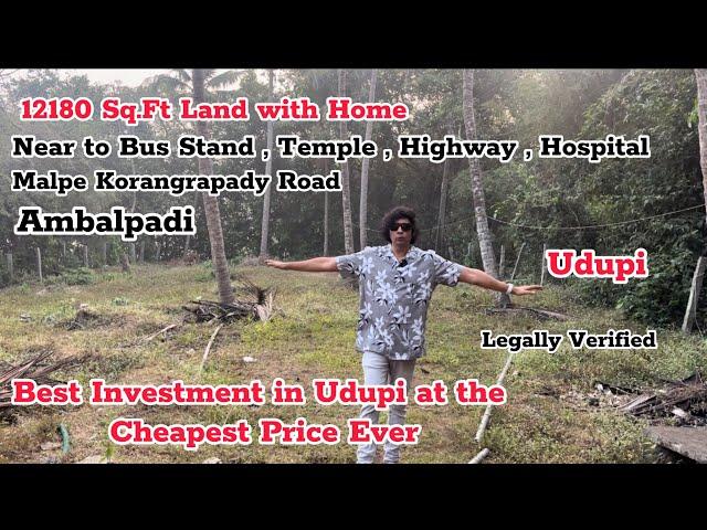 12180 Sq.Ft Land with Home | Ambalpadi |Near to Temple , Highway , Bus Stand |Best Investment #udupi