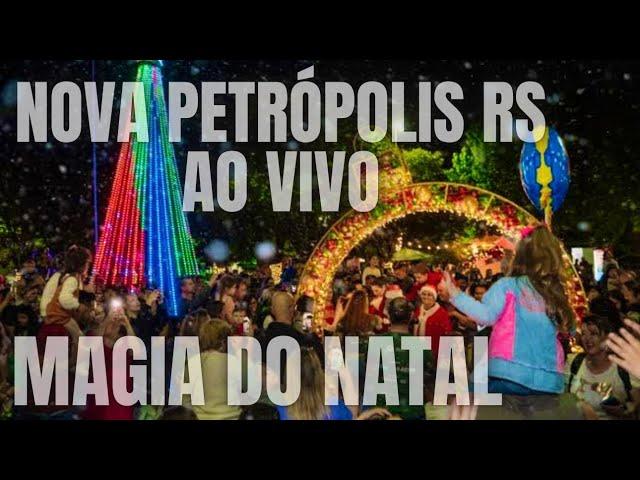 MAGIA DO NATAL EM NOVA PETRÓPOLIS RS. RIO GRANDE DO SUL, SERRA GAÚCHA, BRASIL, 4K, NATAL LUZ GRAMADO