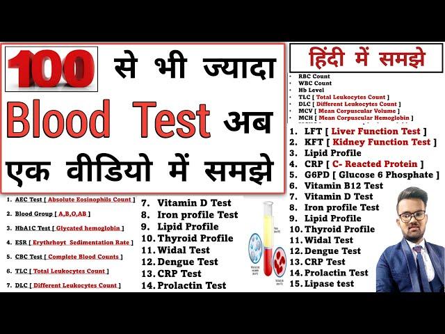 Blood Test | All body Test | Body Checkup | Pathology Test | Hospital knowledge | Medical | Doctor