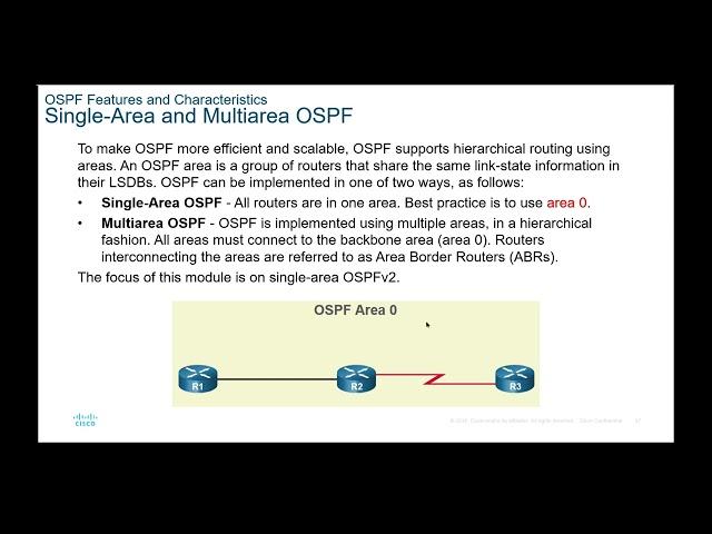 Module 1 : Single Area OSPF concepts