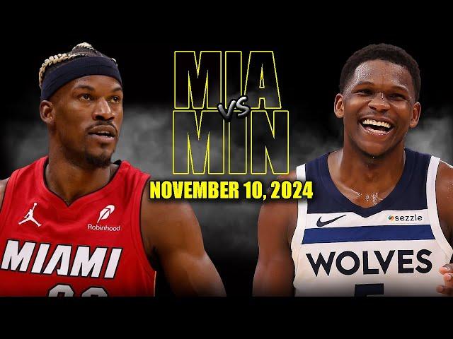 Minnesota Timberwolves vs Miami Heat Full Game Highlights - November 10, 2024 | 2024-25 NBA Season