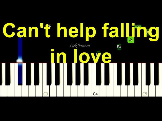 Can't help falling in love - Elvis Presley | EASY Piano