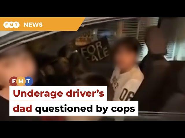 Cops question dad of underage driver in viral video