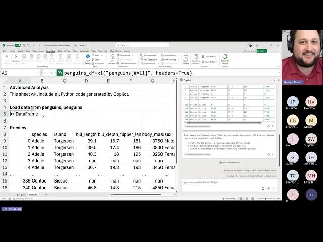 First steps with Advanced Analysis in Python with Copilot for Excel REPLAY 09/20/2024