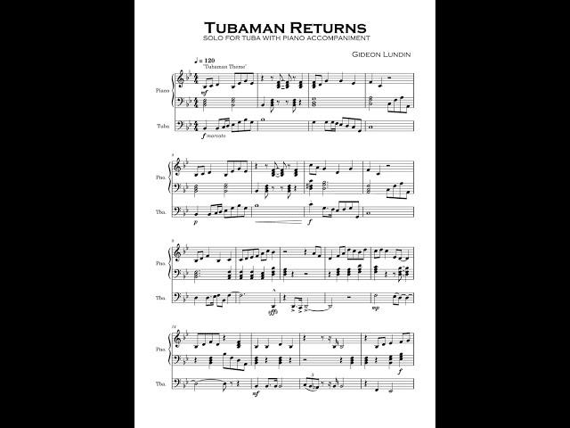 Tubaman Returns - Solo For Tuba With Piano Accompaniment