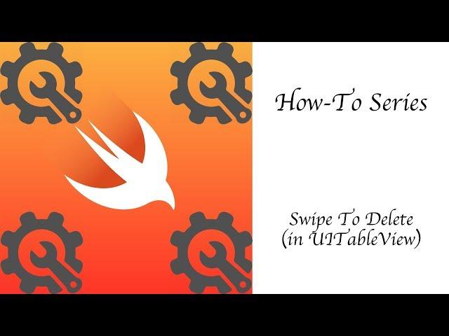 Swipe to Delete in UITableView - Swift 4