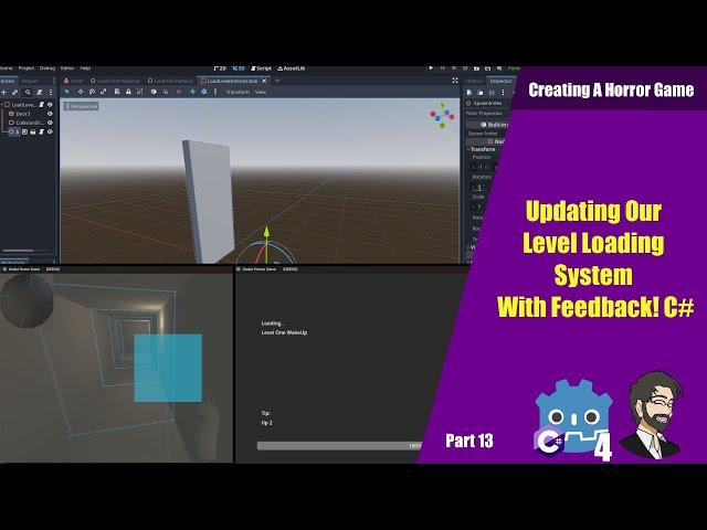 Updating Our Level Loading System With Feedback! Creating a Horror Game in Godot! C#