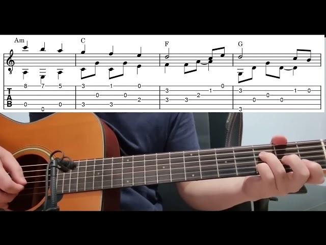 Call Of Magic (The Elder Scrolls) - Easy Fingerstyle Guitar Playthough Tutorial Lesson With Tabs