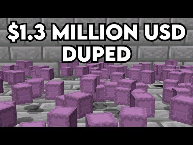 Duping on a Pay-To-Win Minecraft Server ($1.3M USD DUPED)