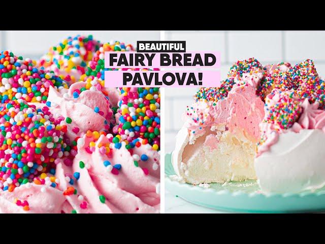 Cutest pavlova ever? Fairy Bread Pavlova - The Scran Line