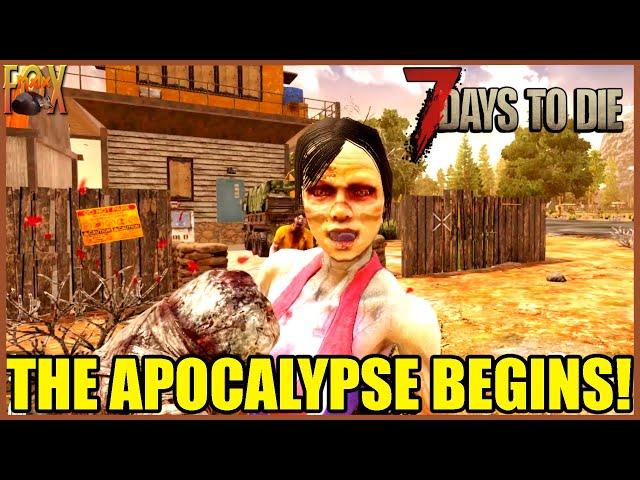 ZOMBIES EVERYWHERE! 7 Days to Die A19 - Episode 1