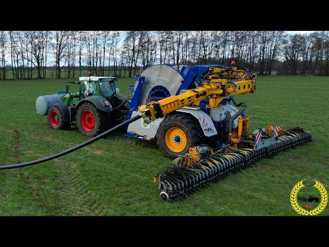 Gülle Verschlauchung | LU Otto Hamester | Fendt 936 Vario | Agrometer SRS 1200 und Feldrandcontainer