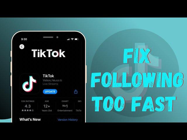 How to Fix You're Following Too Fast on Tiktok | 2021