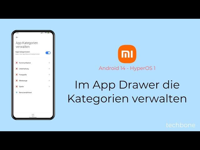 Im App Drawer die Kategorien verwalten - Xiaomi [Android 14 - HyperOS 1]