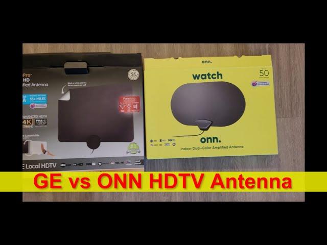 HDTV Antenna test GE Ultra Pro 48862-T1 vs ONN 100012662 Walmart Gesobyte