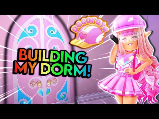 FINALLY Decorating My DORM In ROYALE HIGH! | ROBLOX Live