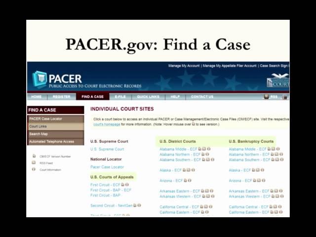 Order in the Court Records: Finding Briefs, Transcripts, and other Court Materials