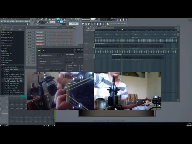 Запись и обработка акустической гитары / через fl studio 12