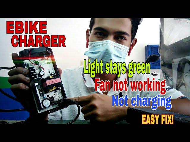 EBIKE CHARGER FAN NOT WORKING/ LIGHT STAYS GREEN/  E BIKE | ELECTRIC BIKE REPAIR SHOP