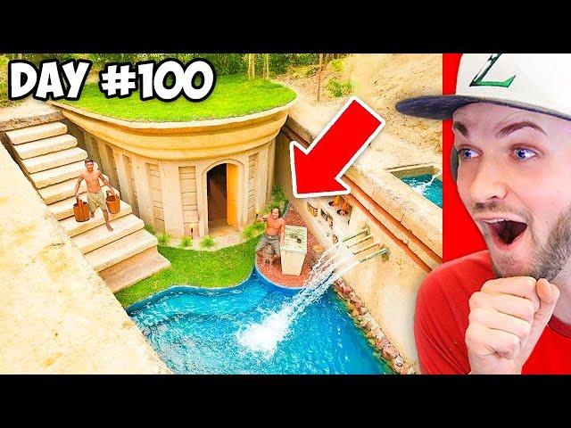 This took *100 DAYS* to build! (Underground Secret Pool)