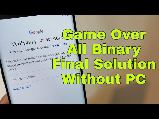 All Binary!!! Samsung S7 Edge SM-G935F. Remove Google Account. Bypass FRP. Without PC!!!