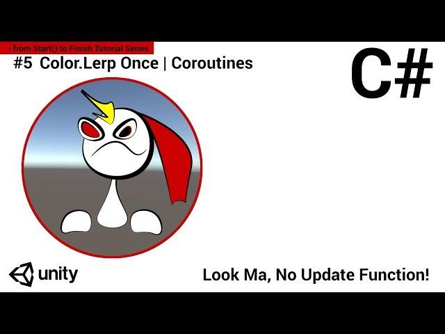 Color.Lerp Unity Once using Coroutines | No Update Function Beginner Tutorial