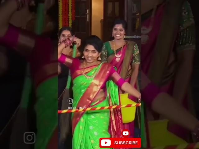 Tamil serial actress thoppul navel cleavage show in saree slip #navel #romance #romantic #bts #video