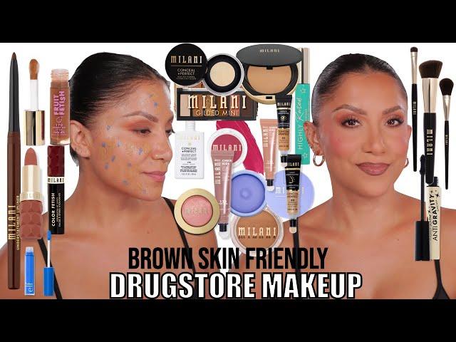 FULL FACE MILANI COSMETICS DRUGSTORE MAKEUP | LATINA BROWN SKIN APPROVED?