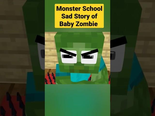 Monster School Baby Zombie and Sinister Stepmother  Hidden Story. #minecraft #shorts #youtubeshorts