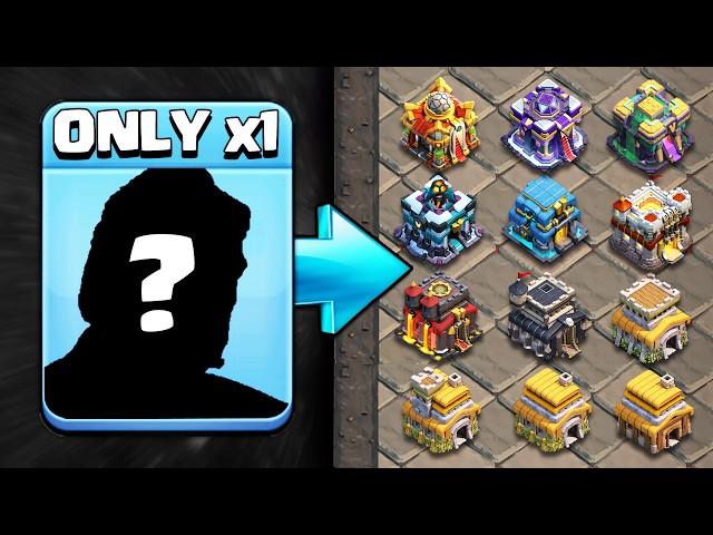 1 TROOP vs BEST CLAN in Clash of Clans!