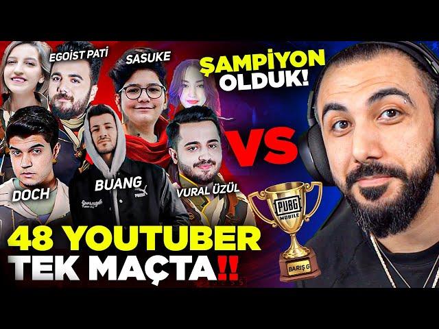 48 YOUTUBER'A KARŞI BÜYÜK KAPIŞMA!! ATLANTİS TURNUVASI ŞAMPİYONU OLDUK!  | PUBG MOBILE