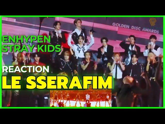 ENHYPEN and STRAY KIDS Reaction LE SSERAFIM Golden Disc Awards 2024 JAKARTA FULL