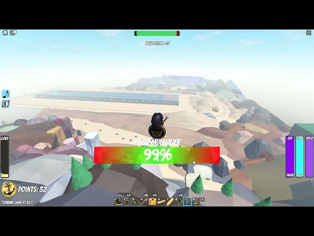 Roblox Tsunami Game: Can a level 50 pogo stick jump over the level 100 tsunami?