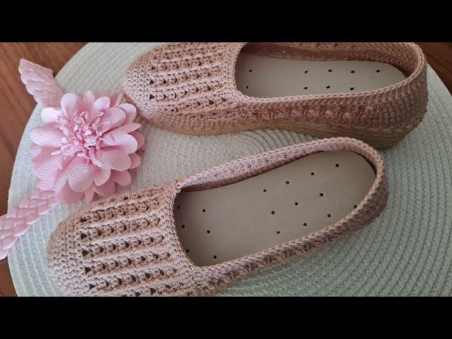 МОКАСИНЫГДЕ ВЗЯТЬ ПОДОШВУ ВЯЖЕМ КРЮЧКОМ  CROCHET SHOES