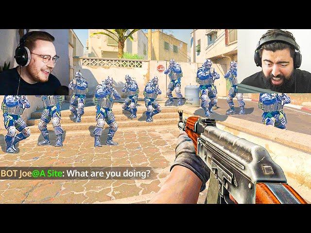 can a CS:GO pro beat 10 CS2 bots on hardest difficulty… (1v10)