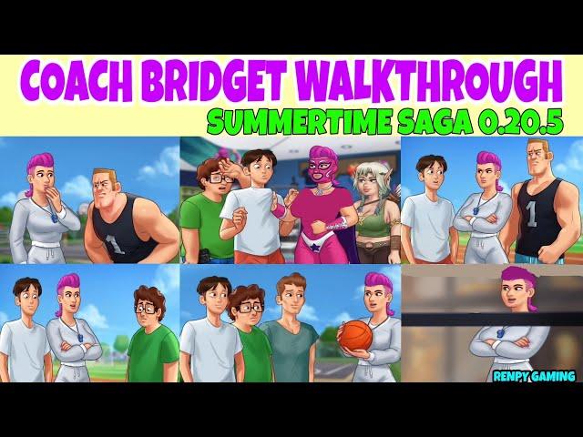 Coach Bridget Walkthrough Summertime Saga 0.20.5 || Coach Bridget Storyline