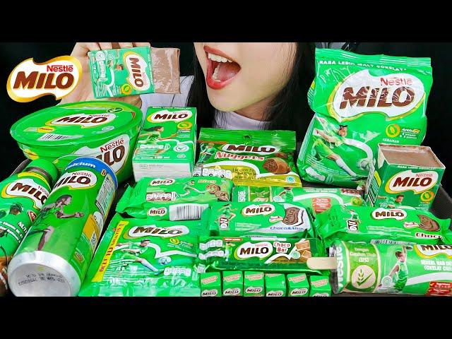 ASMR MILO PARTY (ALL VARIANT) MILO ICE CREAM, MILO PUDDING, MILO NUGGETS, CUBE, COOKIES, CHOCO BAR 