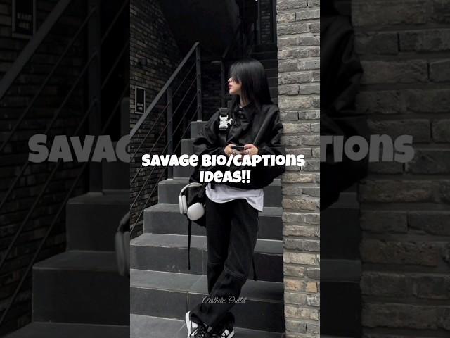 Baddie, Savage Captions/Bio Ideas!!  #shorts #bio #savage #caption