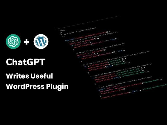 Create WordPress Plugin Using ChatGPT