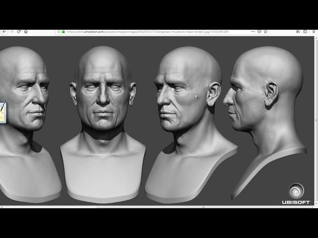 zbrush basic head (dynamesh)