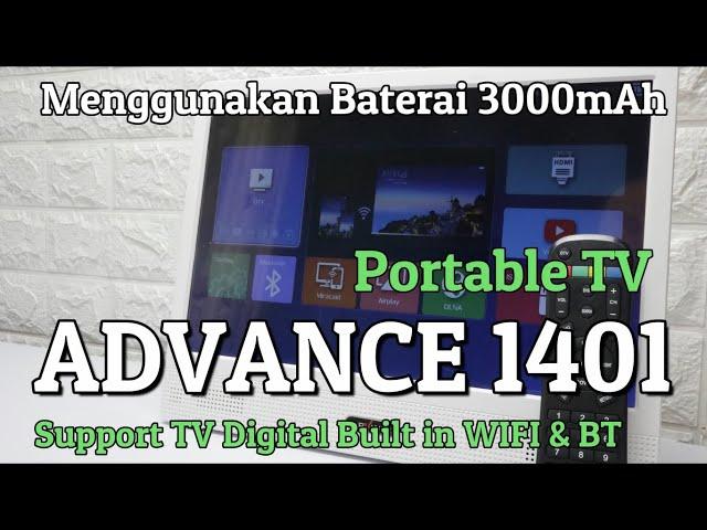 Portable TV Advance PSV 1401 Support TV Digital WIFI Bluetooth Solusi Acakan PLN