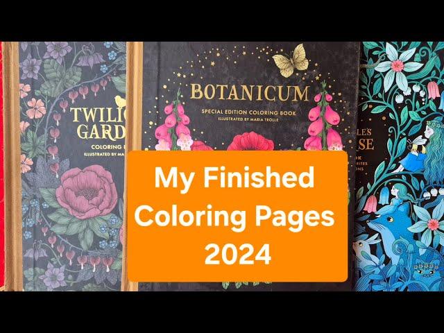 My finished/completed colouring pages| Part -1| Adult Coloring - 2024| #mariatrolle