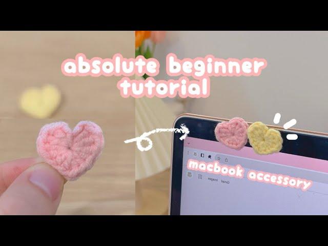 crochet heart  how to crochet a heart | crochet for absolute beginner | easy crochet tiny heart