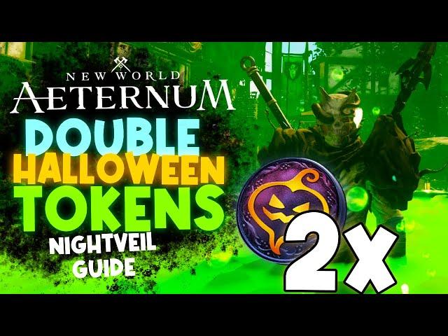 DOUBLE your rewards & craft dupe mats! New World Aeternum Halloween Guide 2024 - Nightveil Hallow