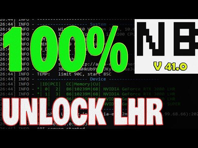 100% NBminer LHR Unlock | Testing 3080 LHR | STEP By STEP Method