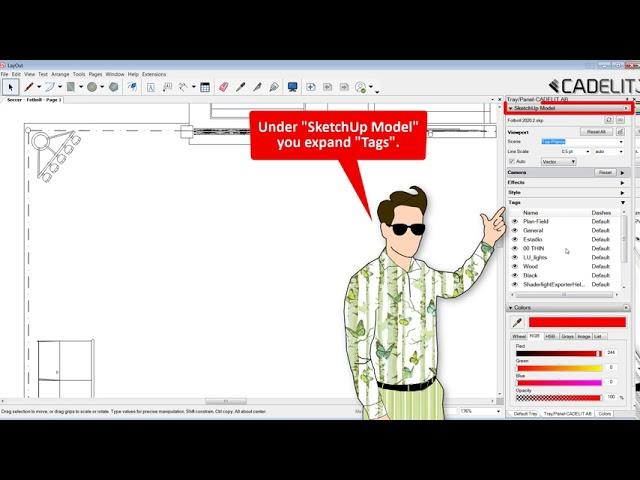 SketchUp Pro 2020.2 - Tag settings in LayOut and improved performance.