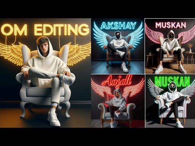 How To Create 3D Ai Wings Name Image | Trending Wings Name Video Editing | Bing Image Creator