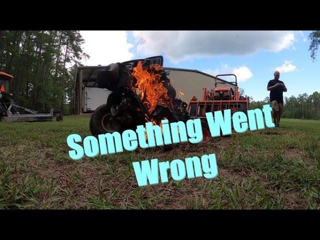 How Not to Change Oil on Riding Lawnmower!!