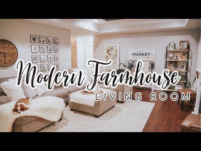 *NEW* MODERN FARMHOUSE LIVING ROOM TOUR | COZY NEUTRAL HOME DECOR 2020 | KAILYN CASH