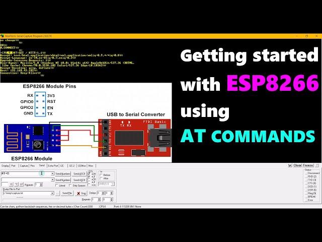 Getting started with ESP8266 using AT COMMANDS